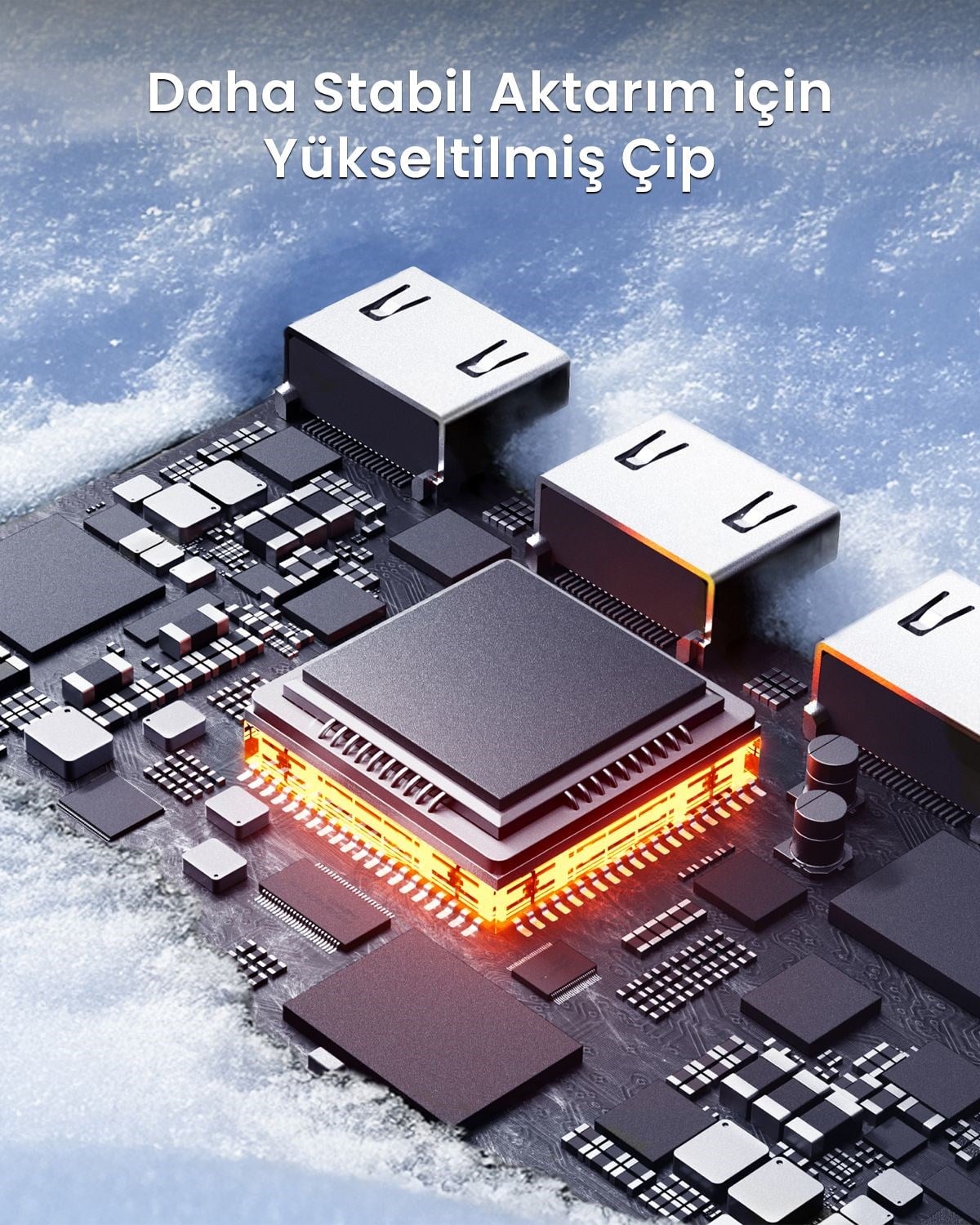 UGREEN 3-in-1 4K@60Hz HDMI Uzaktan Kumandalı Switch, 55857