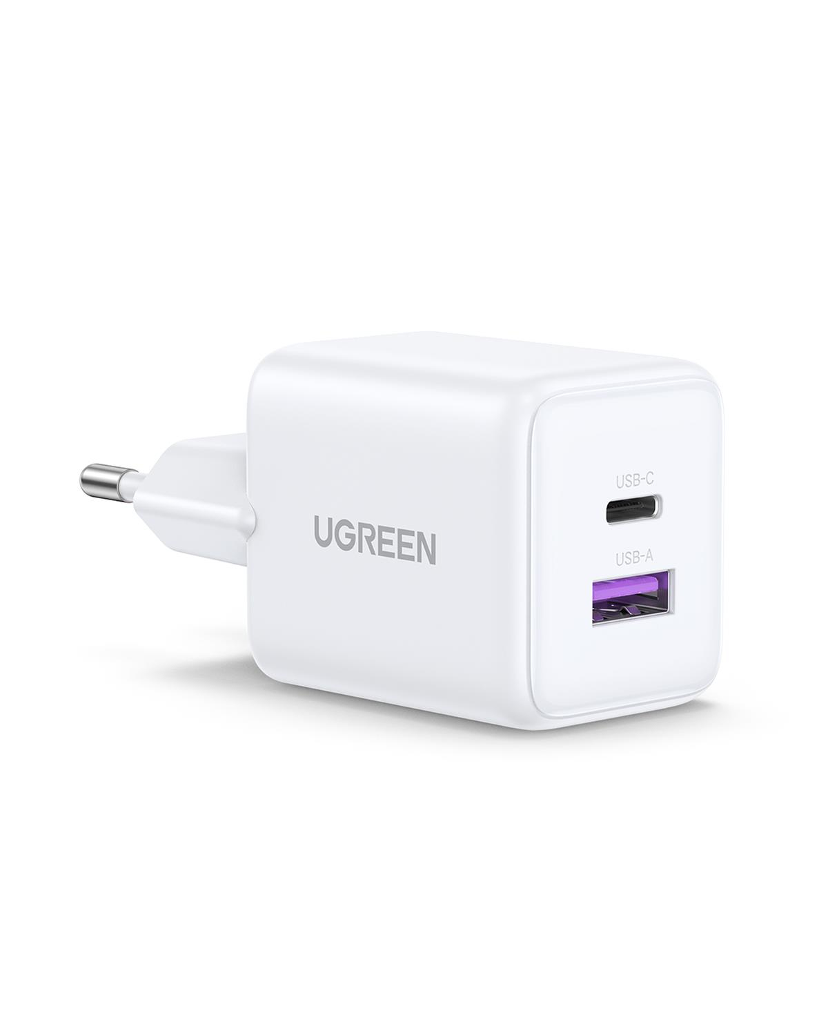 UGREEN 30W GaN Hızlı Şarj Cihazı 2 Portlu, 1xUSB-A