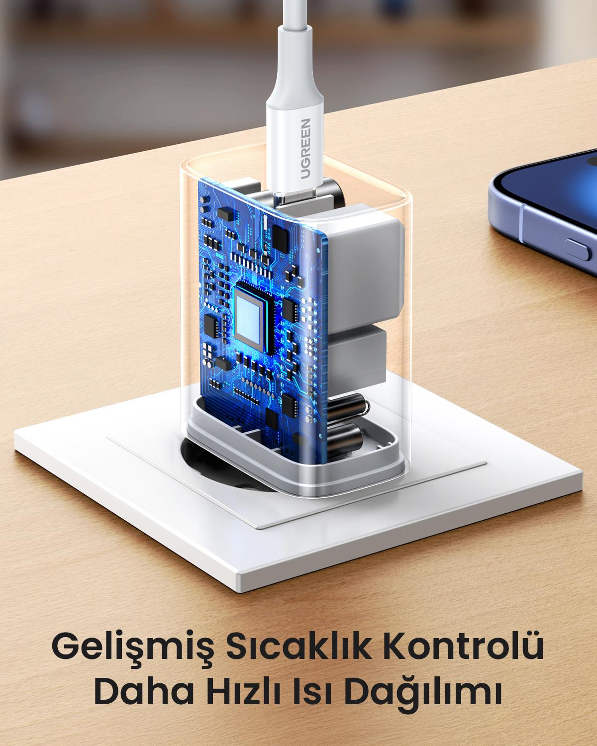 UGREEN 30W Type-C PD Hızlı Şarj Cihazı, 70161