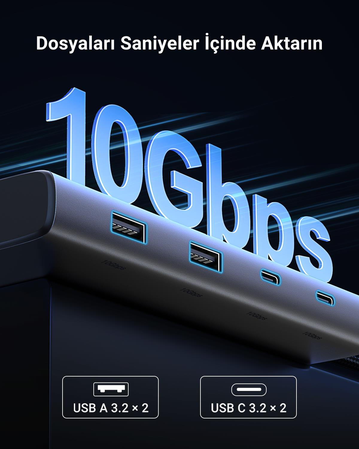 UGREEN 35588  8-in-1 USB 3.0 100W PD Hub