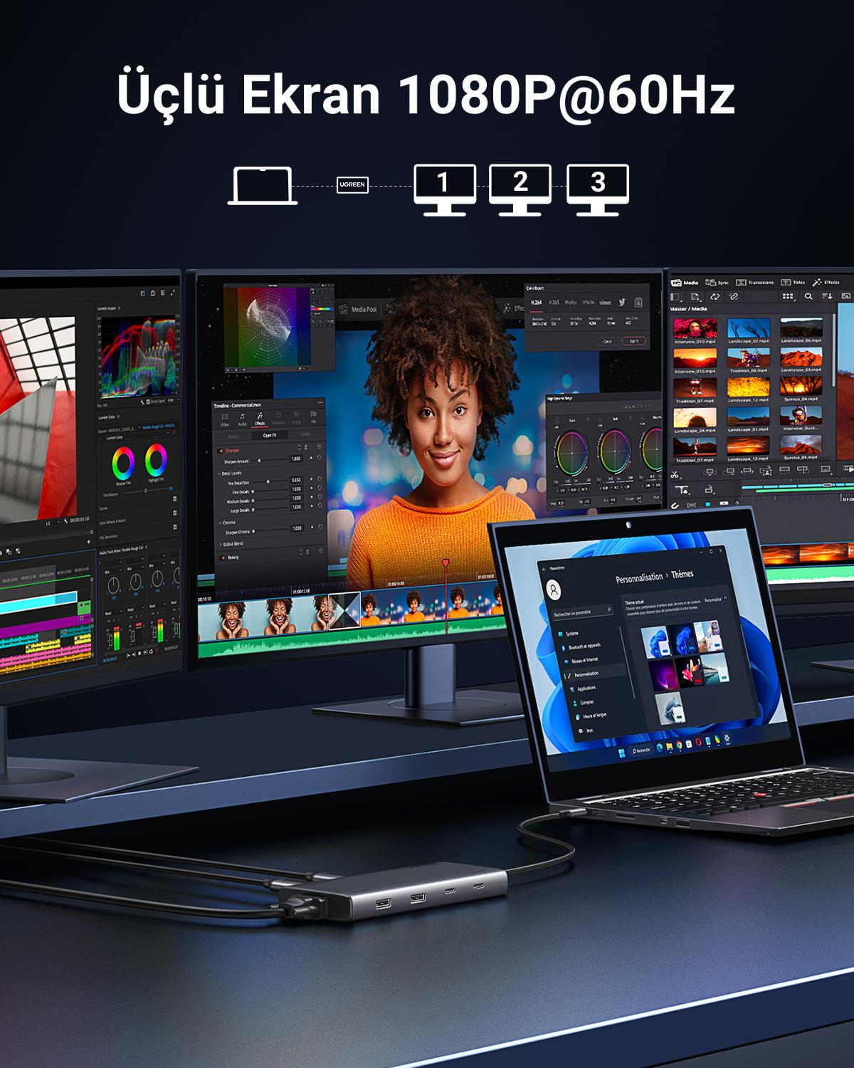 UGREEN 35588  8-in-1 USB 3.0 100W PD Hub