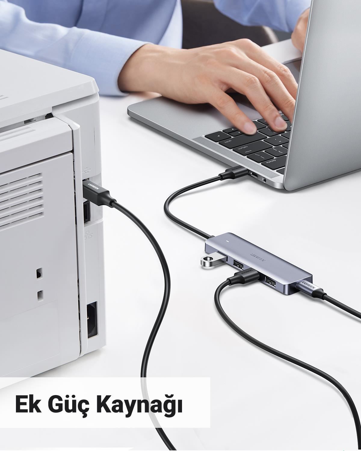 UGREEN 4-Port USB3.0 Hub, USB-C