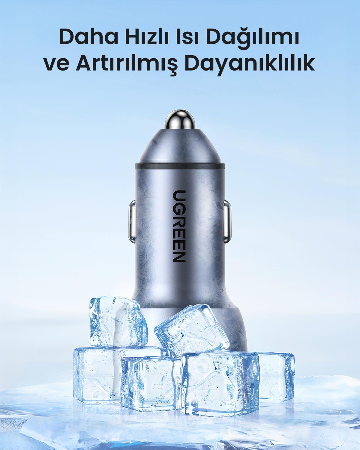 UGREEN 40W Hızlı Araç İçi Şarj Cihazı Adaptörü