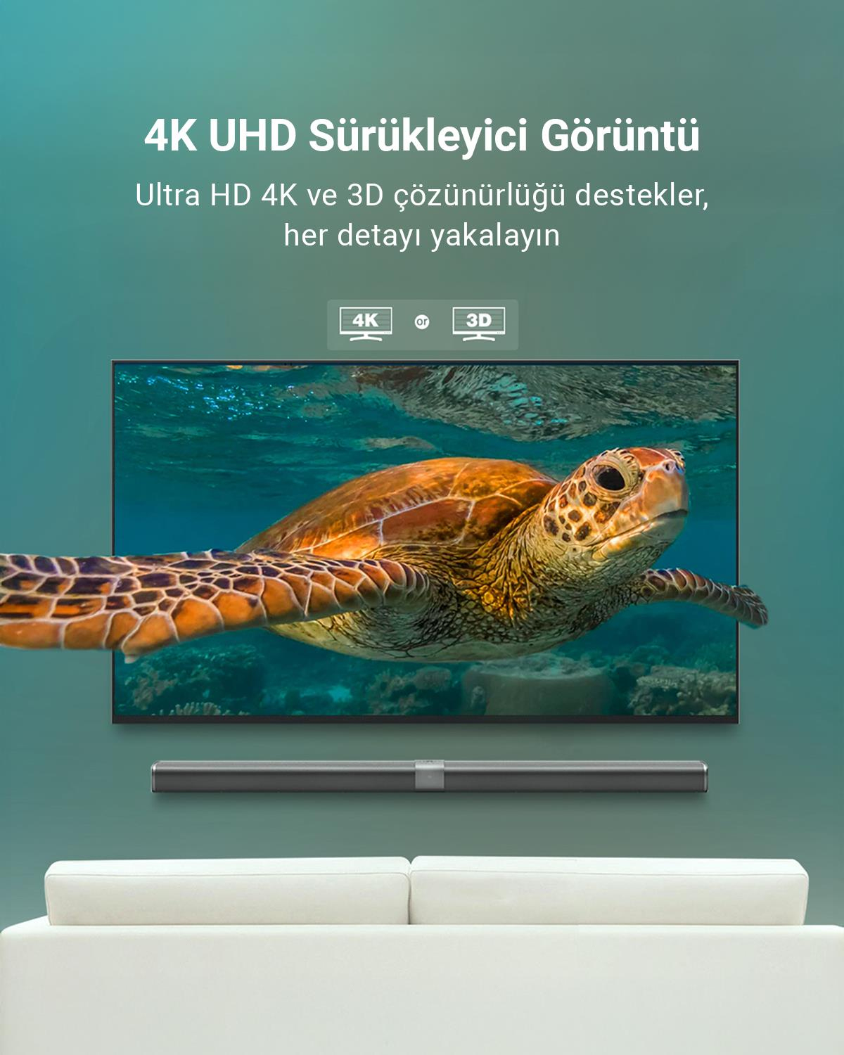 Ugreen 4K 60Hz Displayport to Displayport Kablo, S