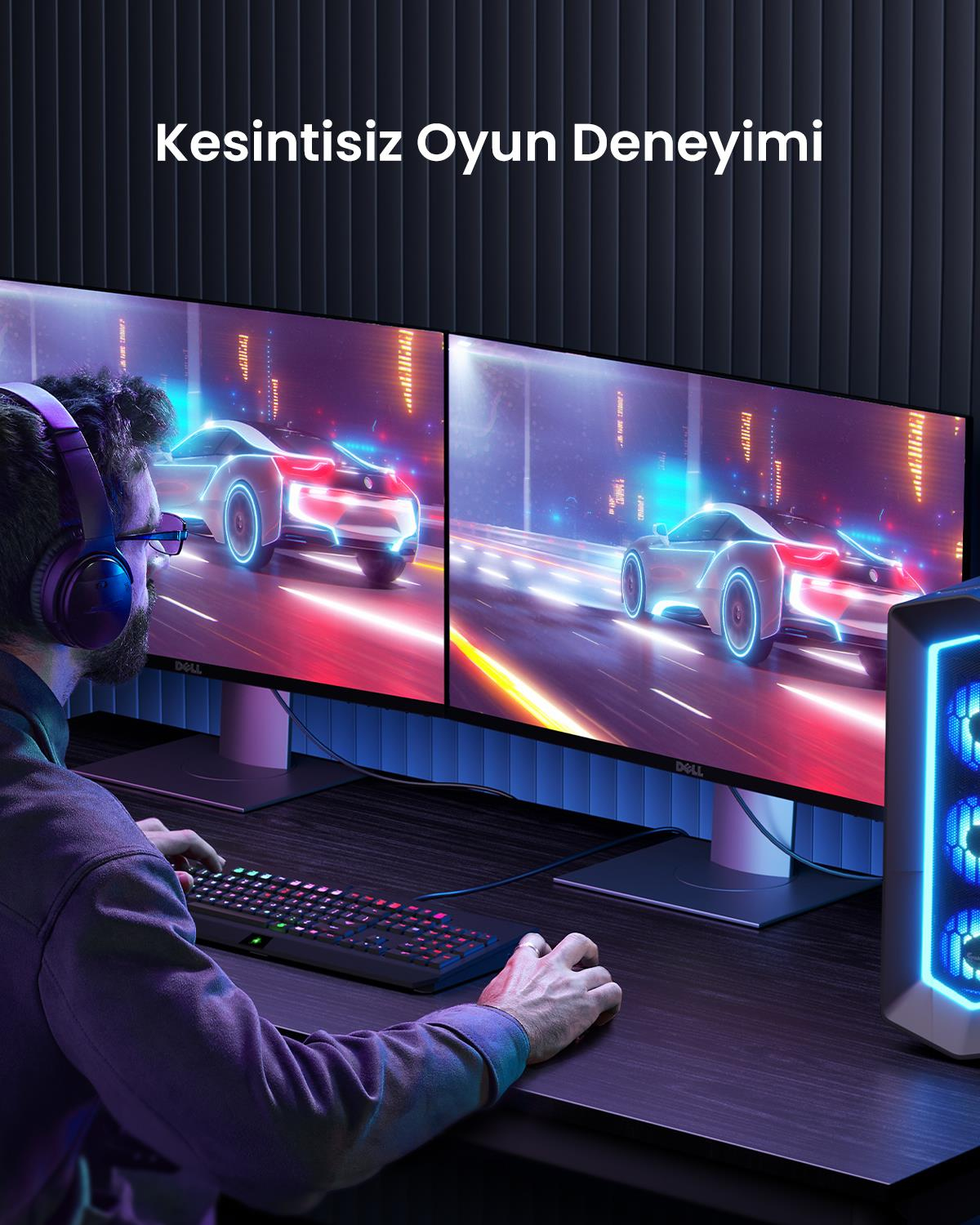 UGREEN 4K Displayport to HDMI Dönüştürücü Kablo 1