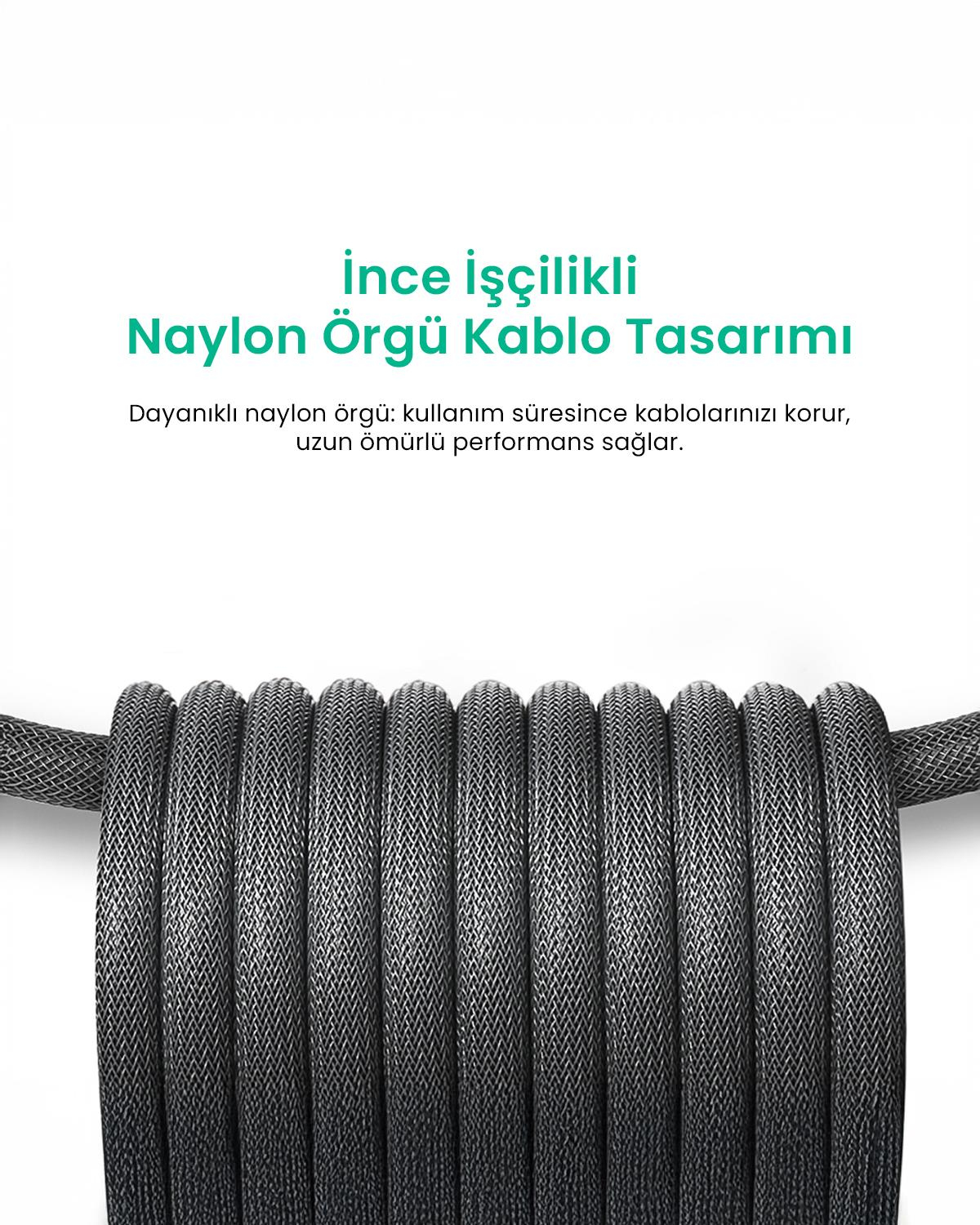 UGREEN 5.1 Dijital Toslink Optik Ses Kablosu 2 Metre, 10540