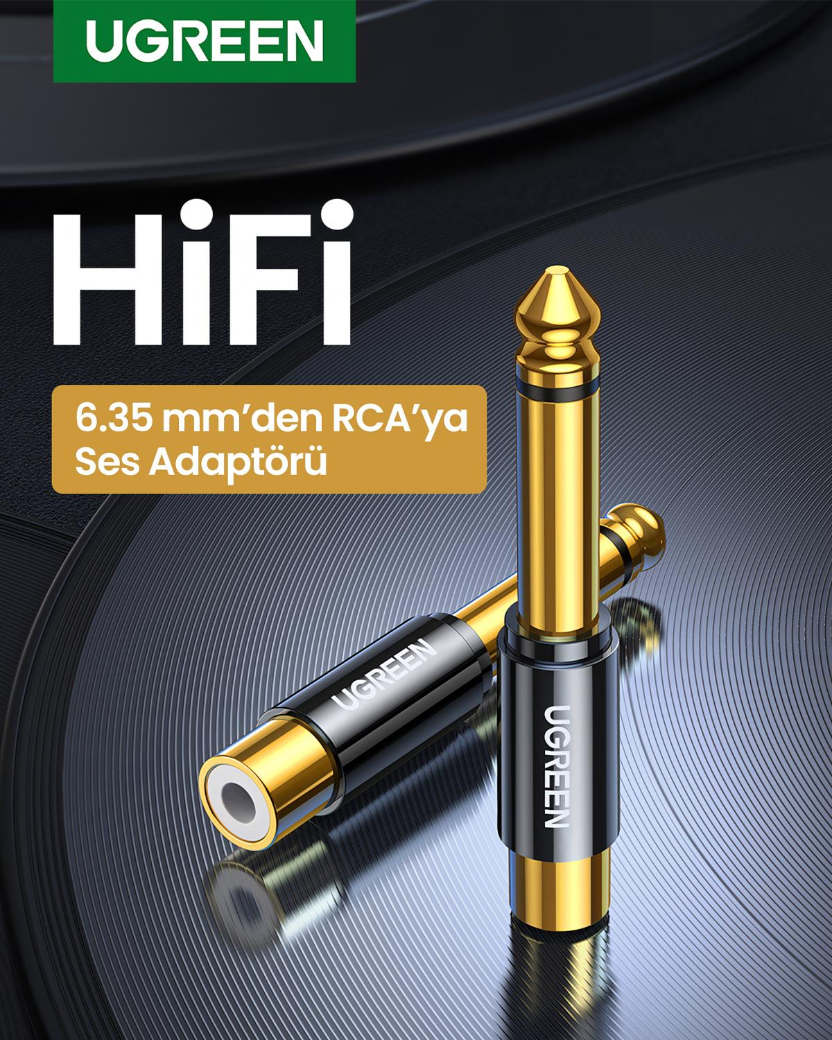 UGREEN 6.35mm Male to RCA Female Adapter