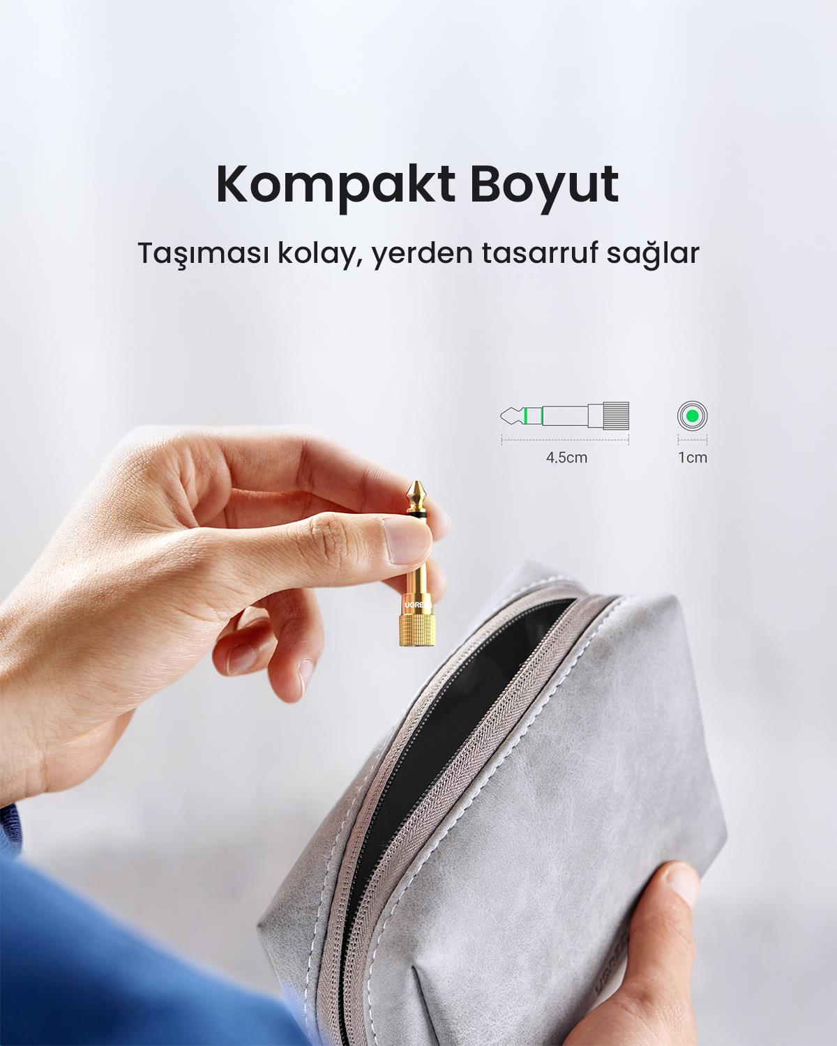 Ugreen 6.5mm den 3.5mm ye StereoJack Dönüştürücü A
