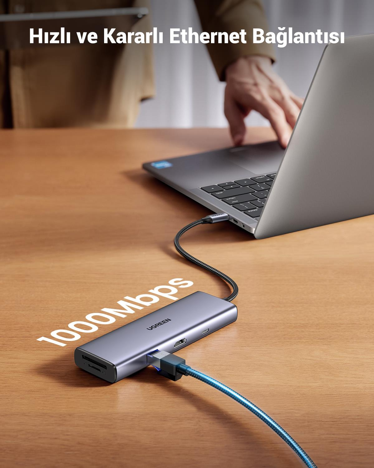 UGREEN 8-in-1 USB 3.0 100W PD Port Çoklayıcı Hub