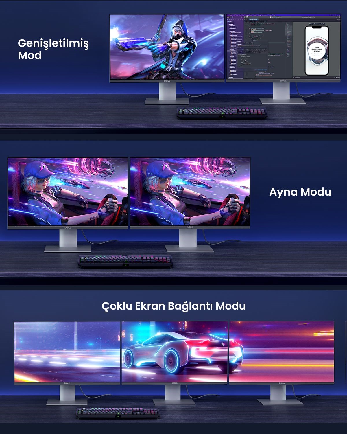 Ugreen 8K 60Hz Displayport to Displayport 1.4 Örgülü Kablo, 3m, 25906
