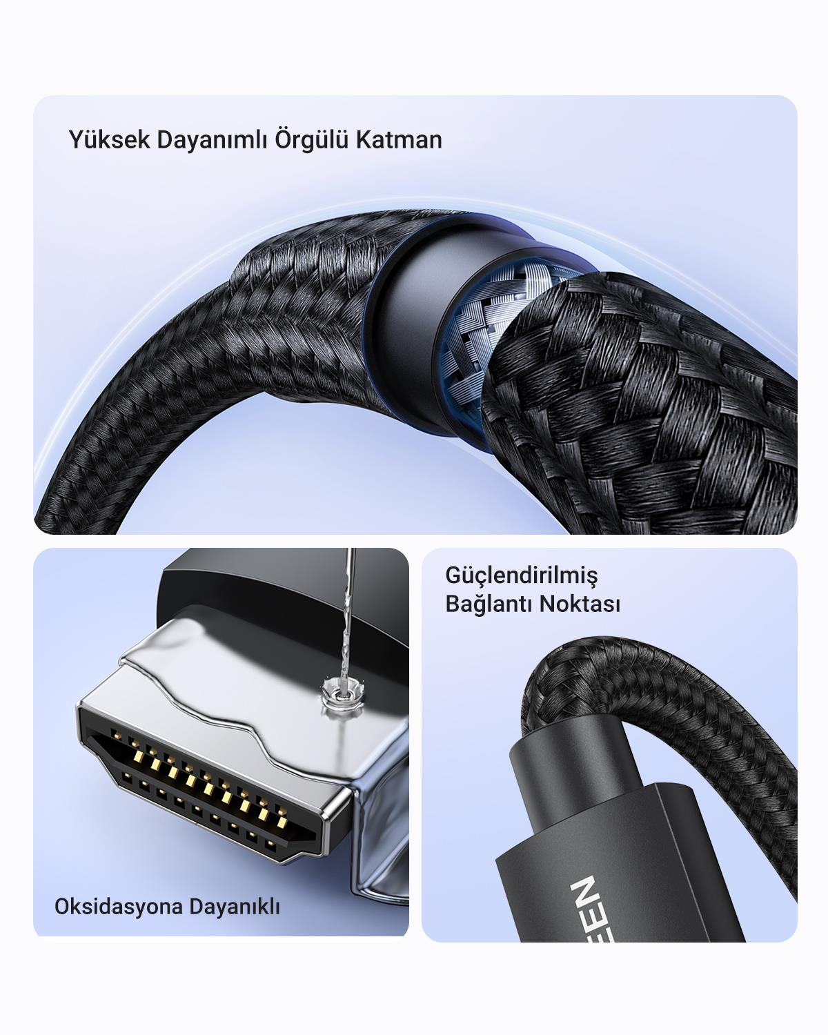 UGREEN 8K HDMI Görüntü Aktarma Kablosu, 1 Metre, 4