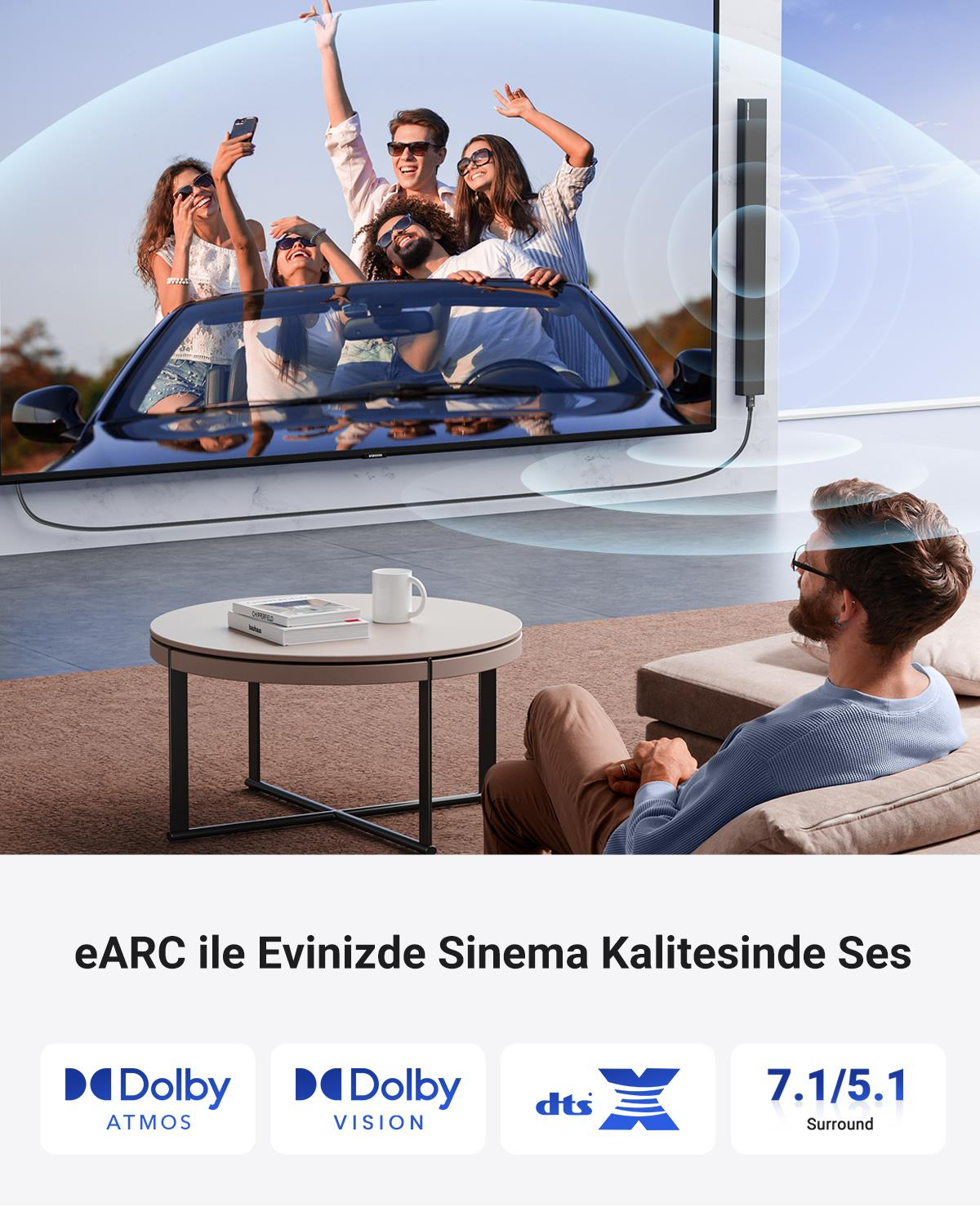 UGREEN 8K HDMI Görüntü Aktarma Kablosu, 1,5 Metre,