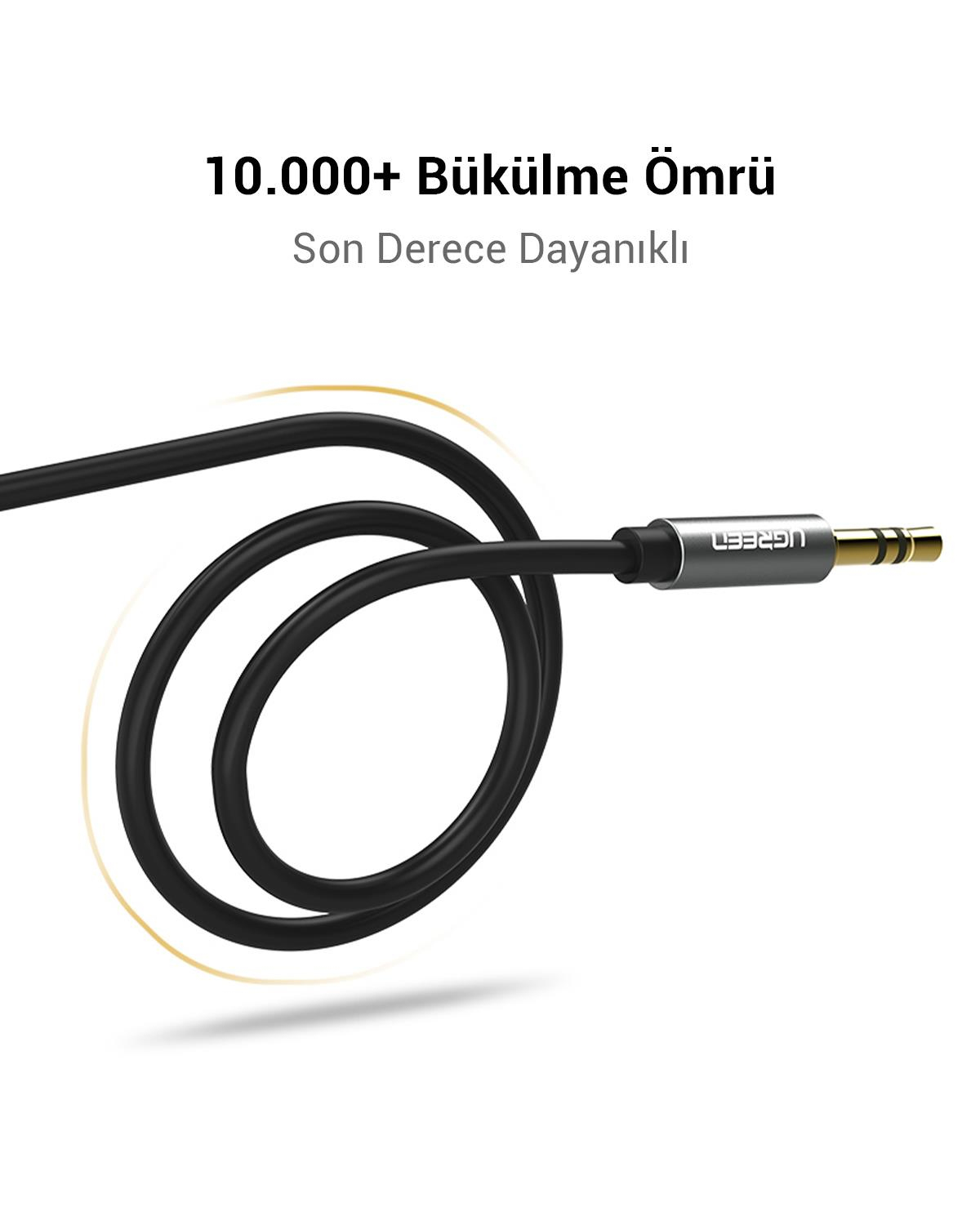 Ugreen AV119 3.5mm Aux Ses Kablosu 1 Metre