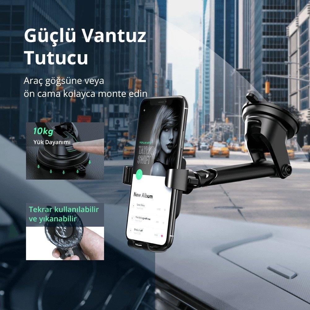 UGREEN Ayarlanabilir Kollu Araç İçi Vantuzlu T.