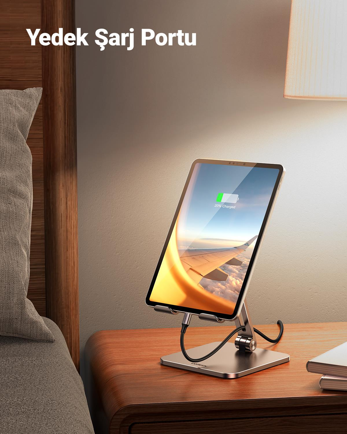 UGREEN Ayarlanabilir Metal Tablet Tutucu Standı, Uzay Grisi, 40393