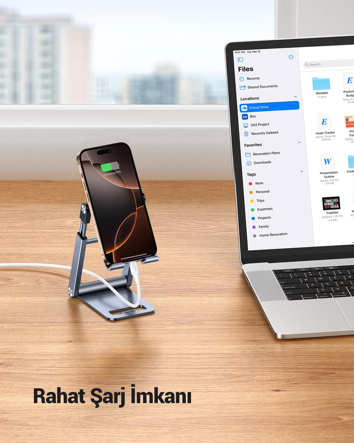 UGREEN Ayarlanabilir Metal Telefon Tutucu Standı