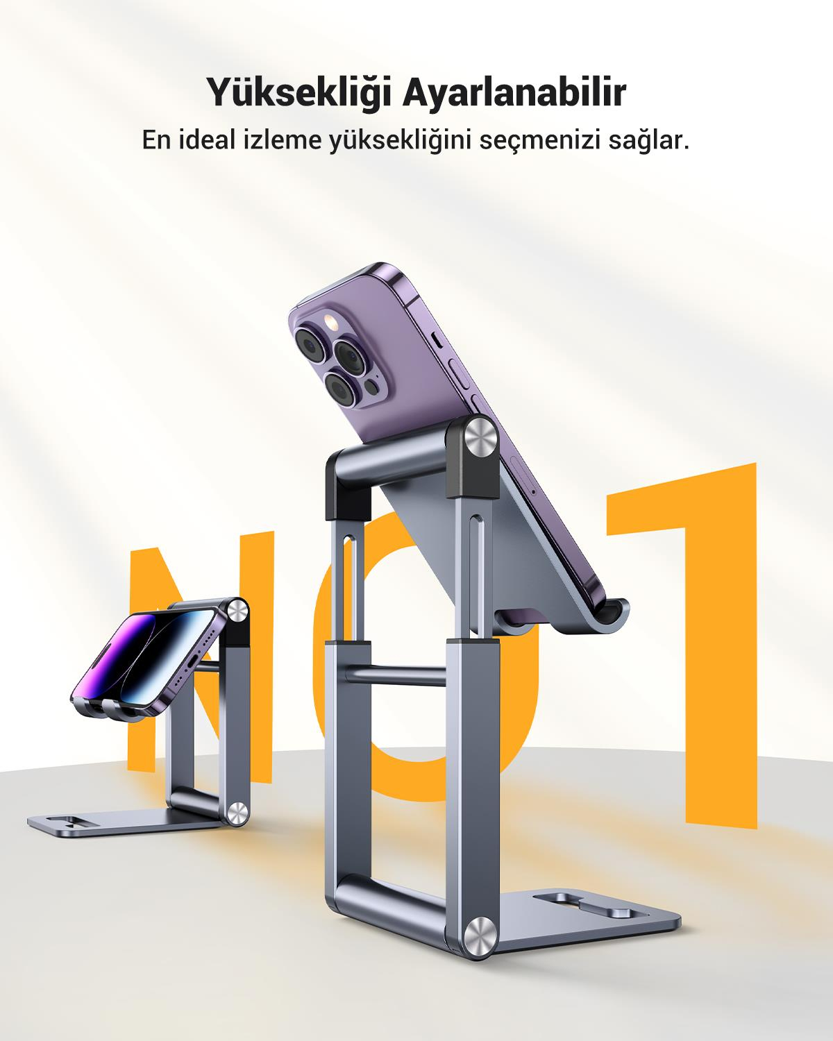 UGREEN Ayarlanabilir Metal Telefon Tutucu Standı