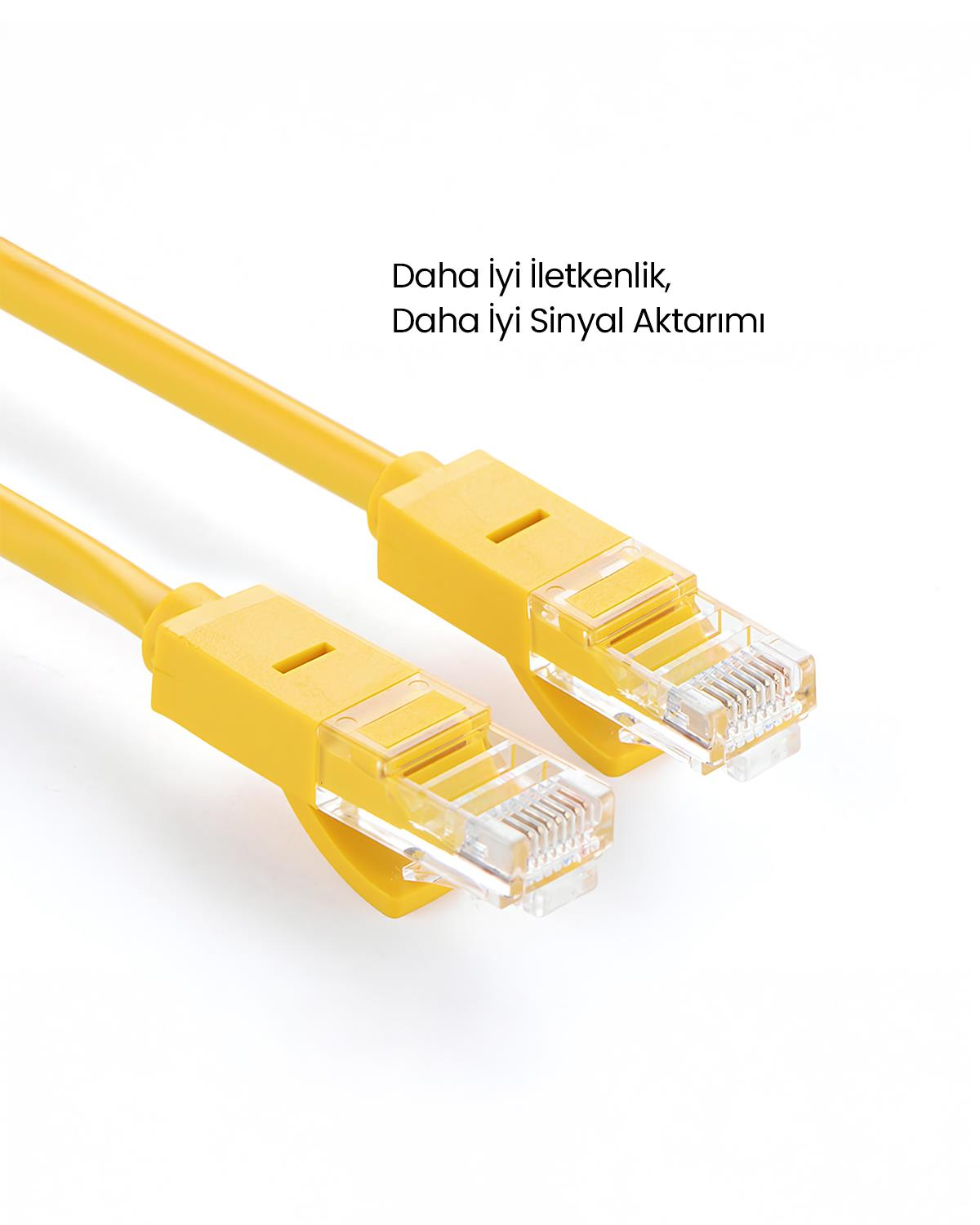Ugreen CAT5e Ethernet Kablosu, 1 Metre, Sarı