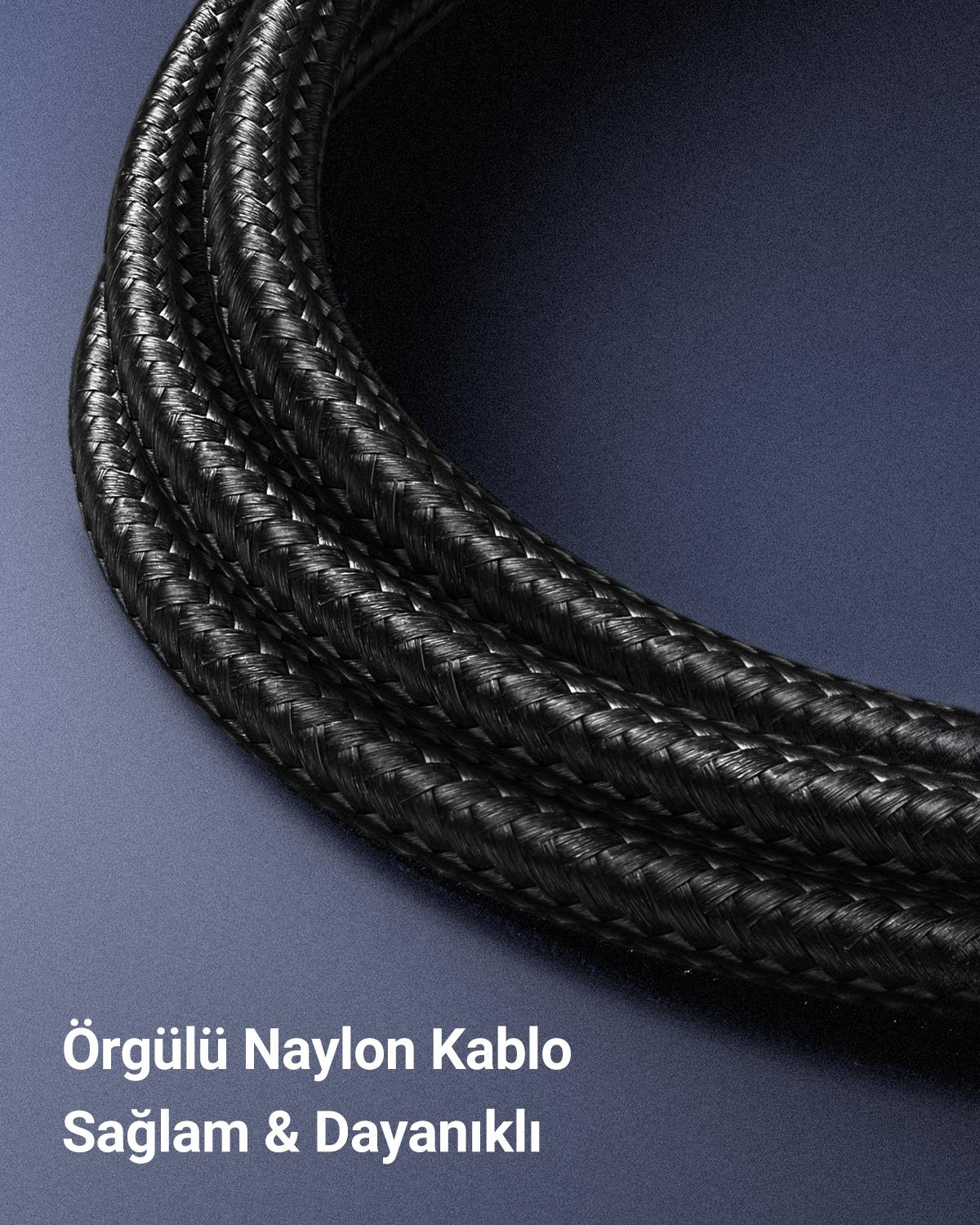 UGREEN Cat7 Ethernet Kablosu Naylon 10Gbps 600Mhz