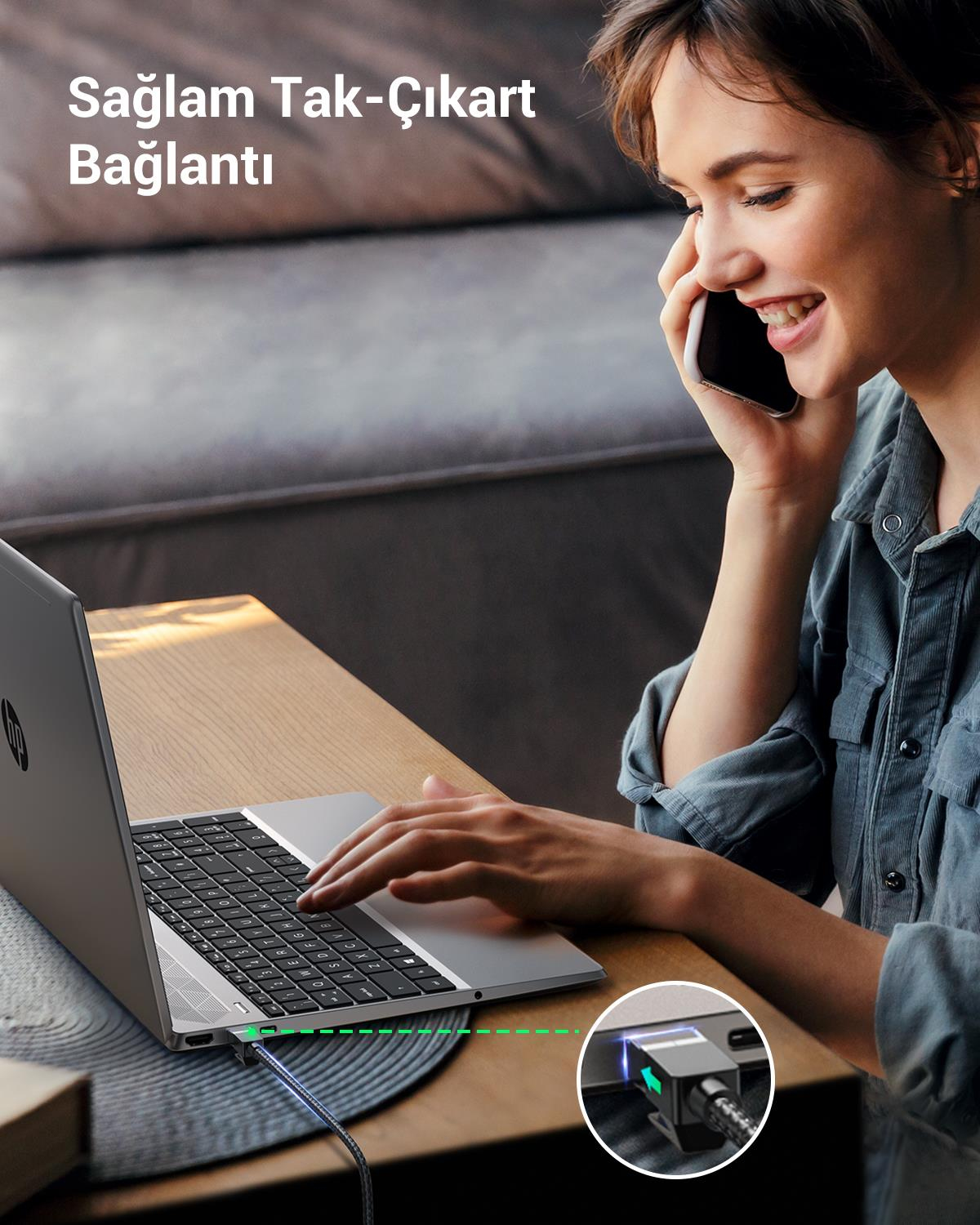 UGREEN Cat8 25Gbps 2000Mhz Örgülü Ethernet Kablosu