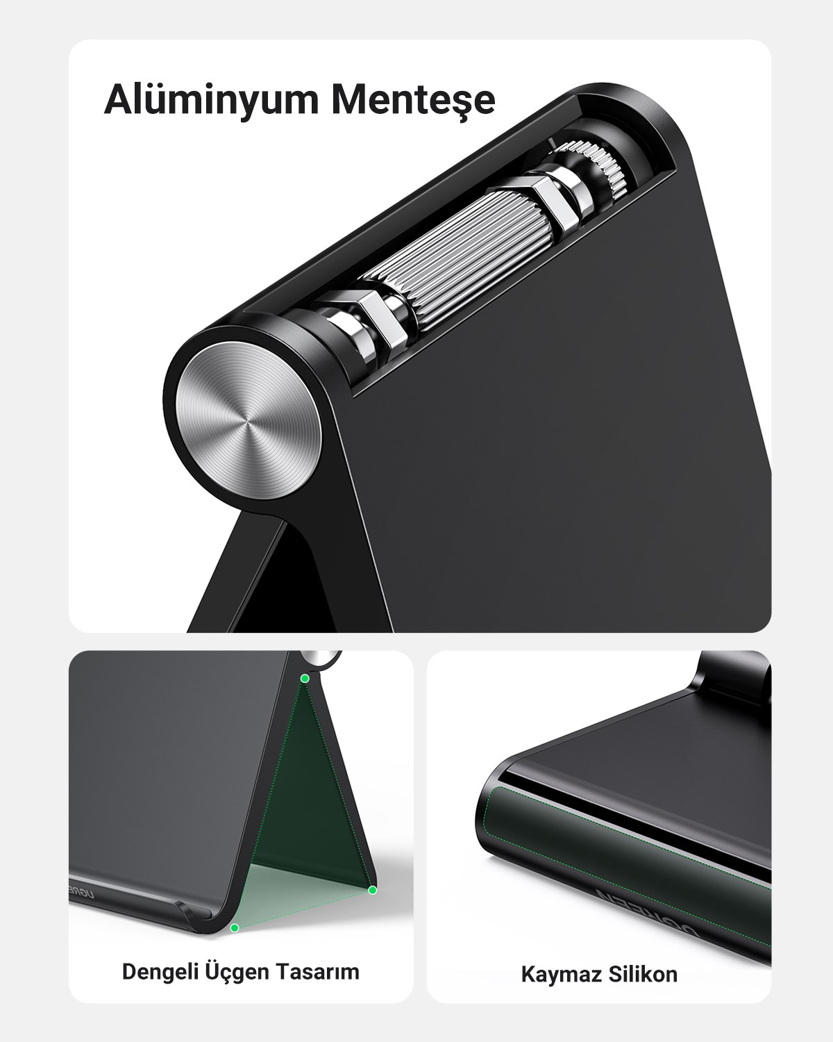 UGREEN Çok Amaçlı Masaüstü Tablet Standı, Siyah, 50748