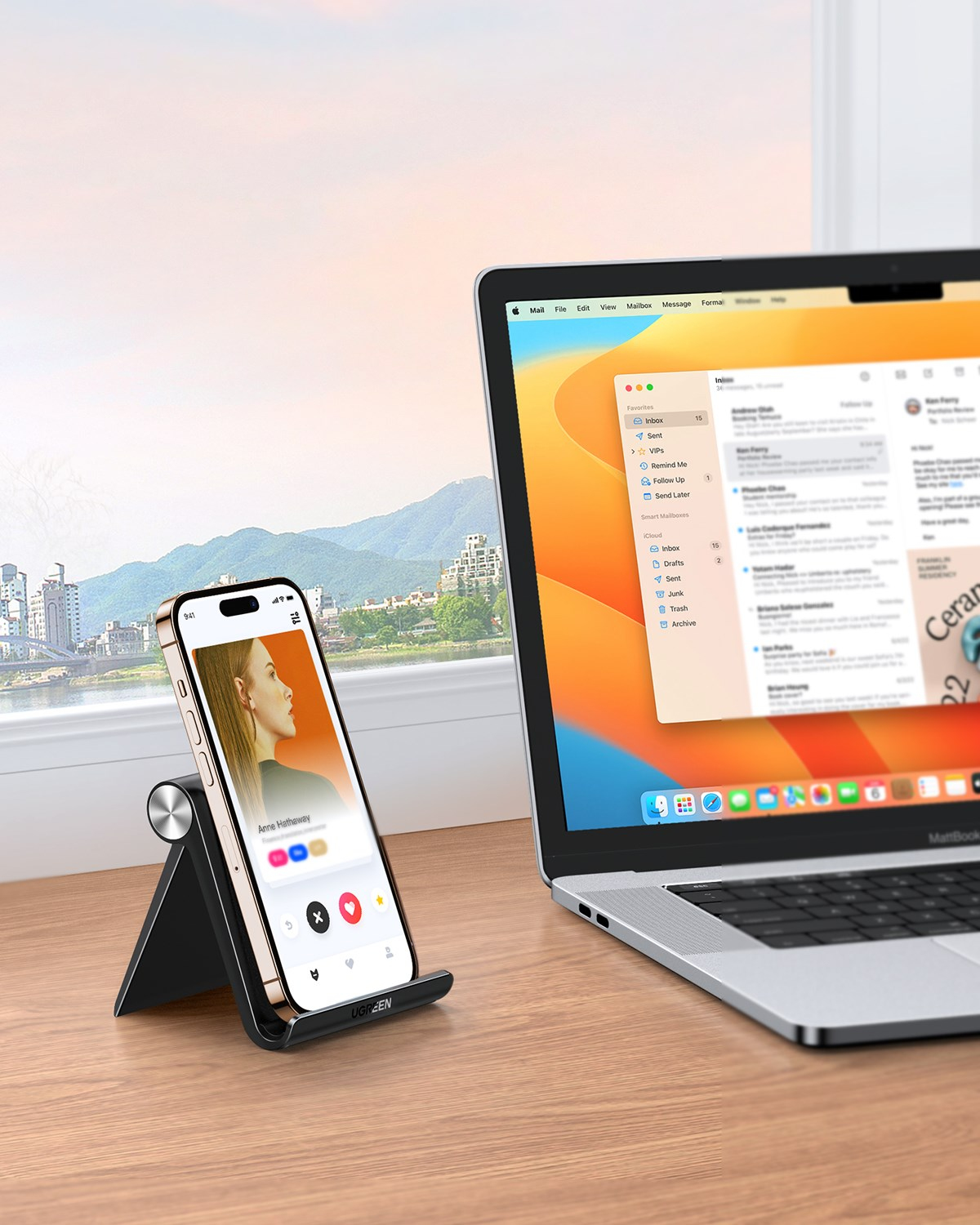 UGREEN Çok Amaçlı Masaüstü Telefon Standı, Siyah, 50747
