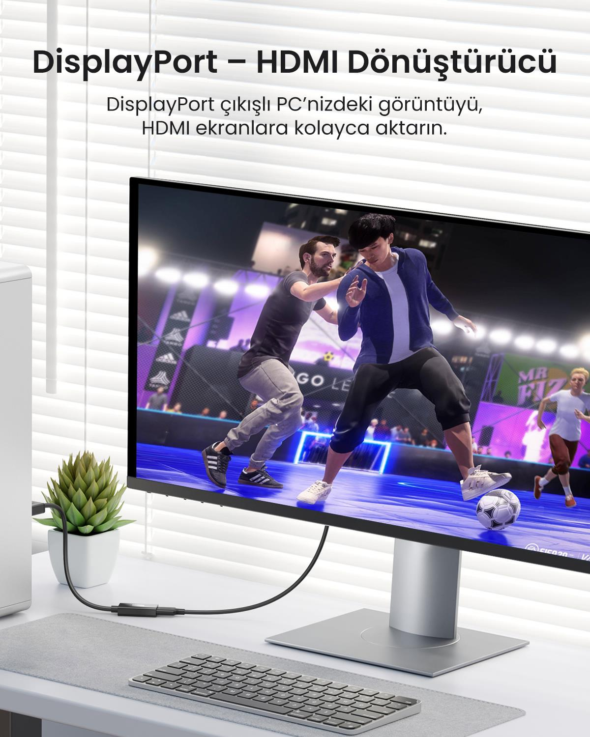 Ugreen Display Port to HDMI 4K Dönüştürücü Adaptör
