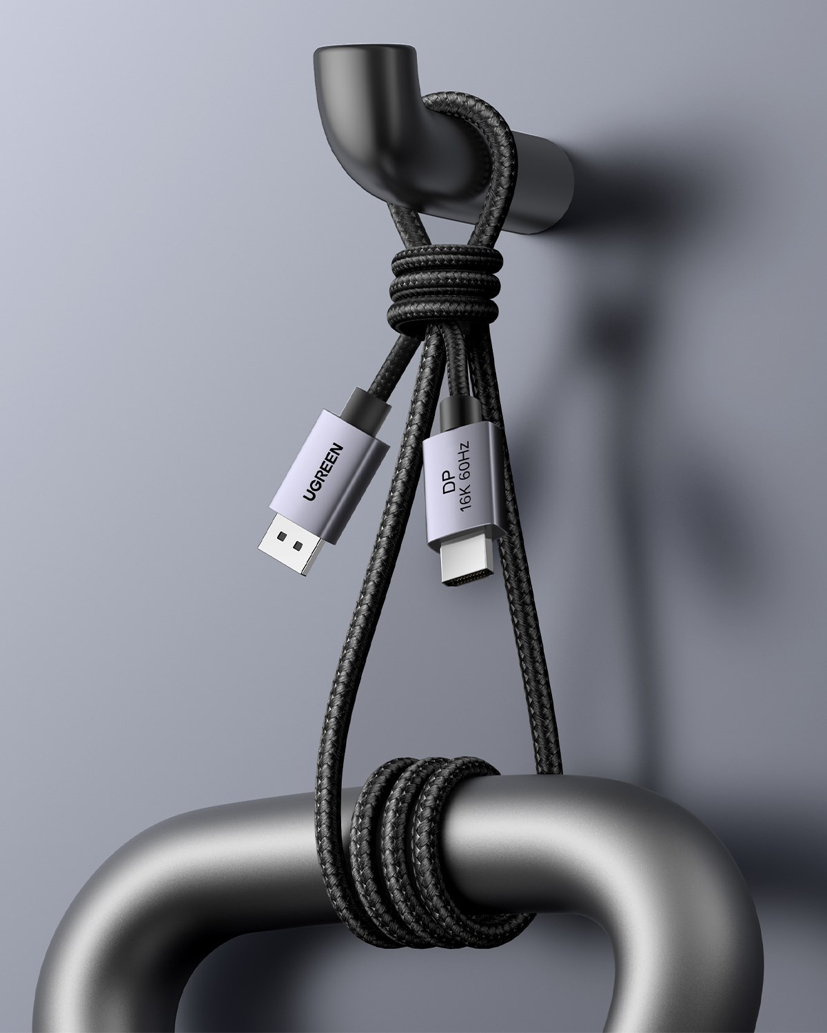 UGREEN Displayport 16K@60Hz Male to Male Örgülü Kablo 1m, 55567
