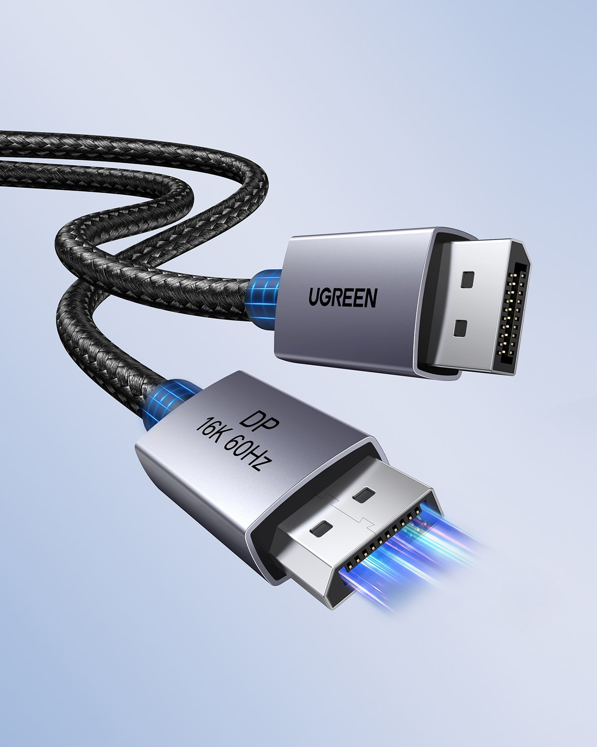 UGREEN Displayport 16K@60Hz Male to Male Örgülü Kablo 2m, 55568