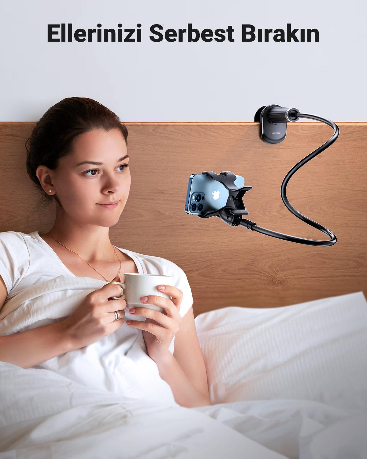 Ugreen Flexible Esnek Yatak Masa Telefon Tutucu, S