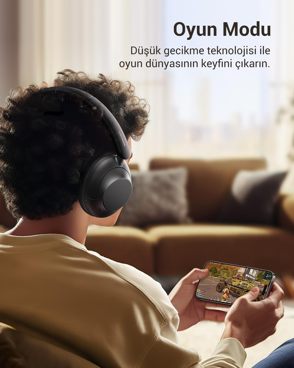 UGREEN HiTune Max5 Kablosuz Kulak Üstü Kulak. Siy.