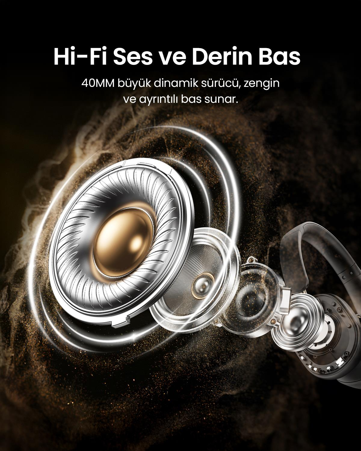 UGREEN HiTune Max5c Kablosız Kulak Üstü Kulaklık,S
