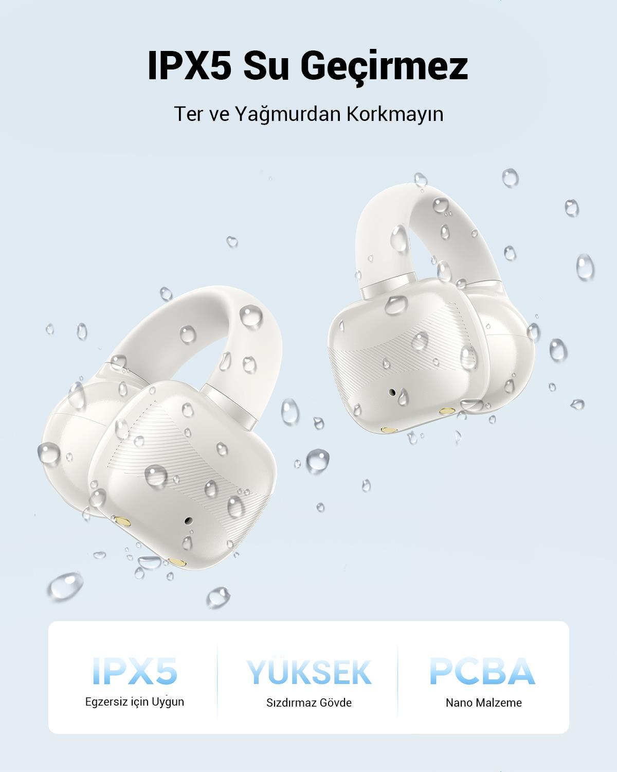 UGREEN HiTune S3 True Clip Kulaklık,Beyaz