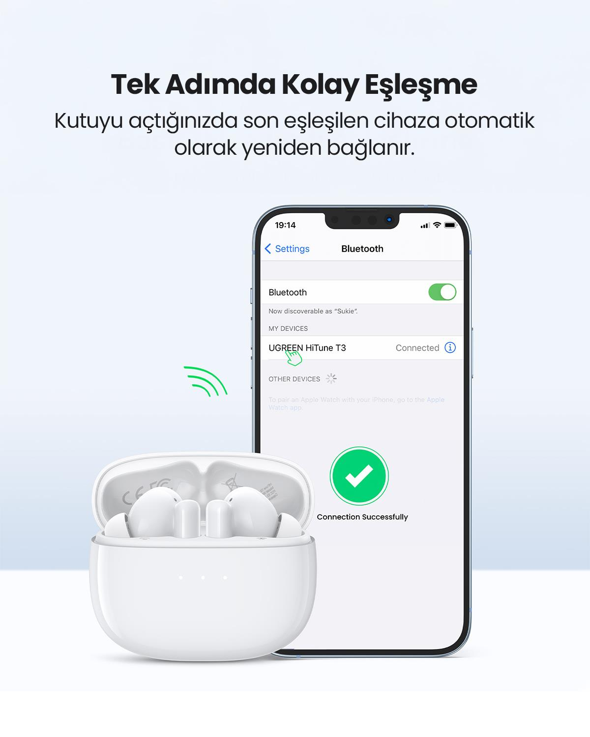 UGREEN HiTune T3 Aktif Kablosuz Kulak İçi Kulaklık