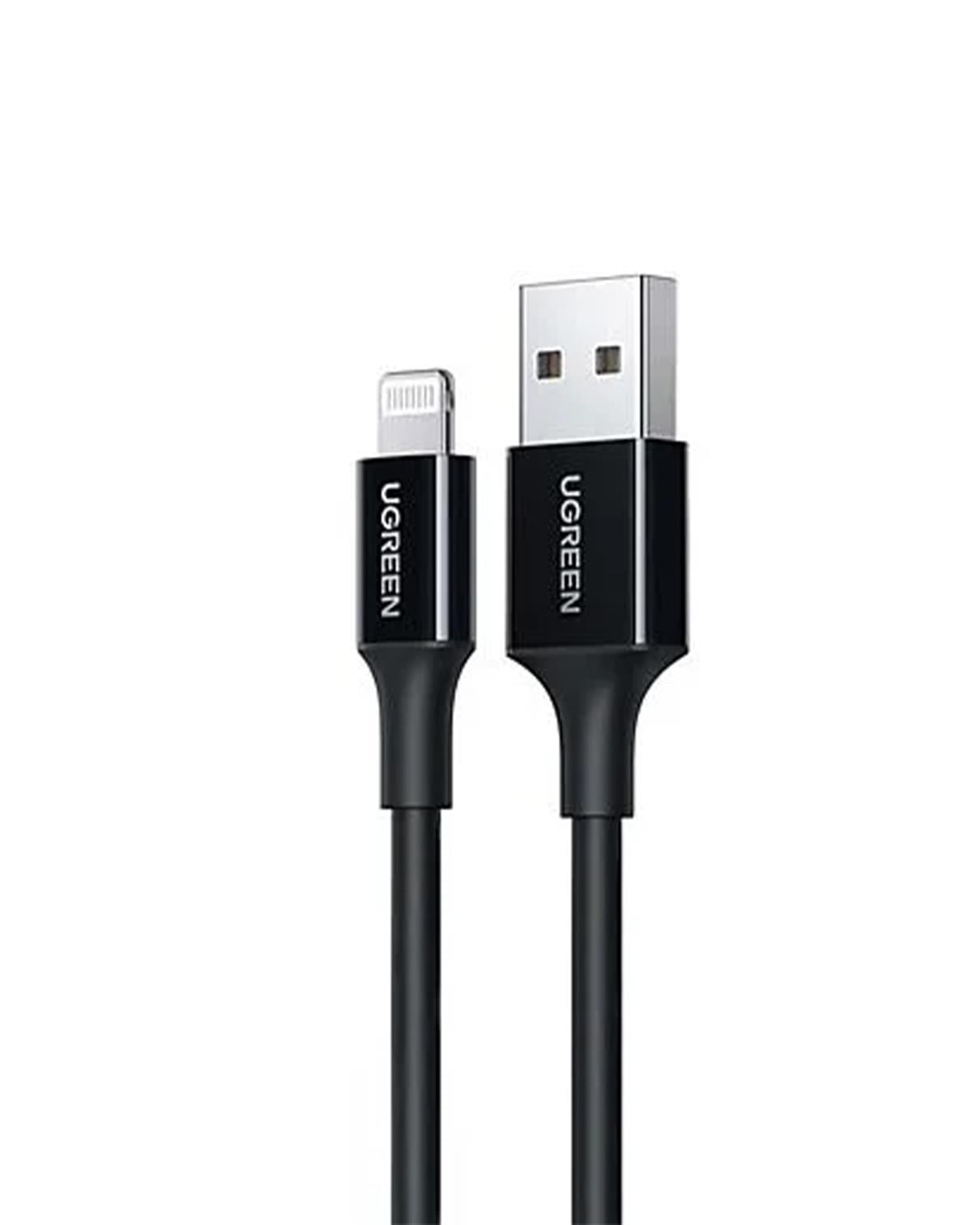 UGREEN Lightning to USB-A MFi Sertifikalı İphone Hızlı Şarj Kablosu, 2 Metre, Siyah, 80823