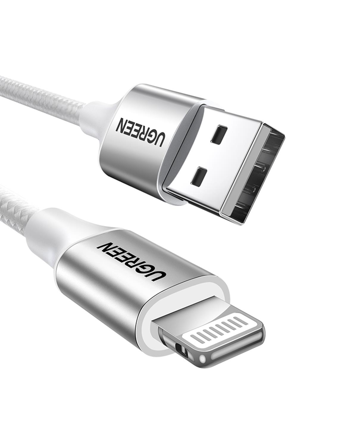 UGREEN Lightning to USB-A Şarj Cihazı, 2M, Gümüş
