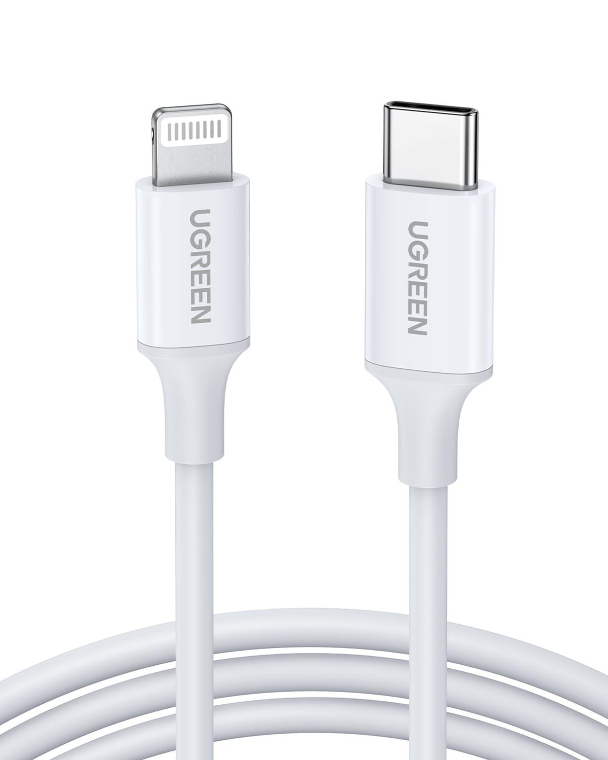 UGREEN Lightning to USB-C Şarj Kablosu, 2M, Beyaz