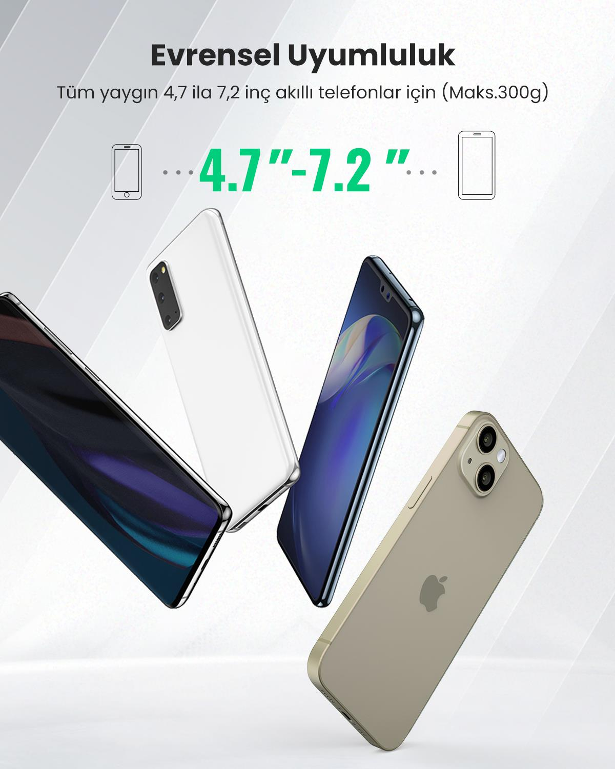 UGREEN Manyetik Mıknatıslı Araç İçi Telefon Tutucu, Siyah, 80785