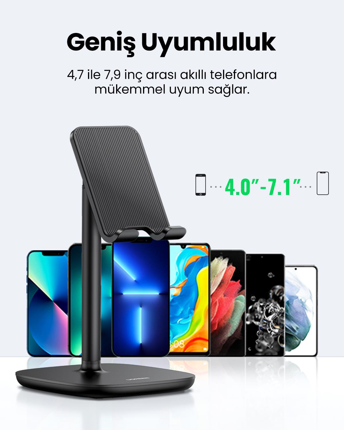 UGREEN Masaüstü Boyu Ayarlanabilir Telefon Tutucu