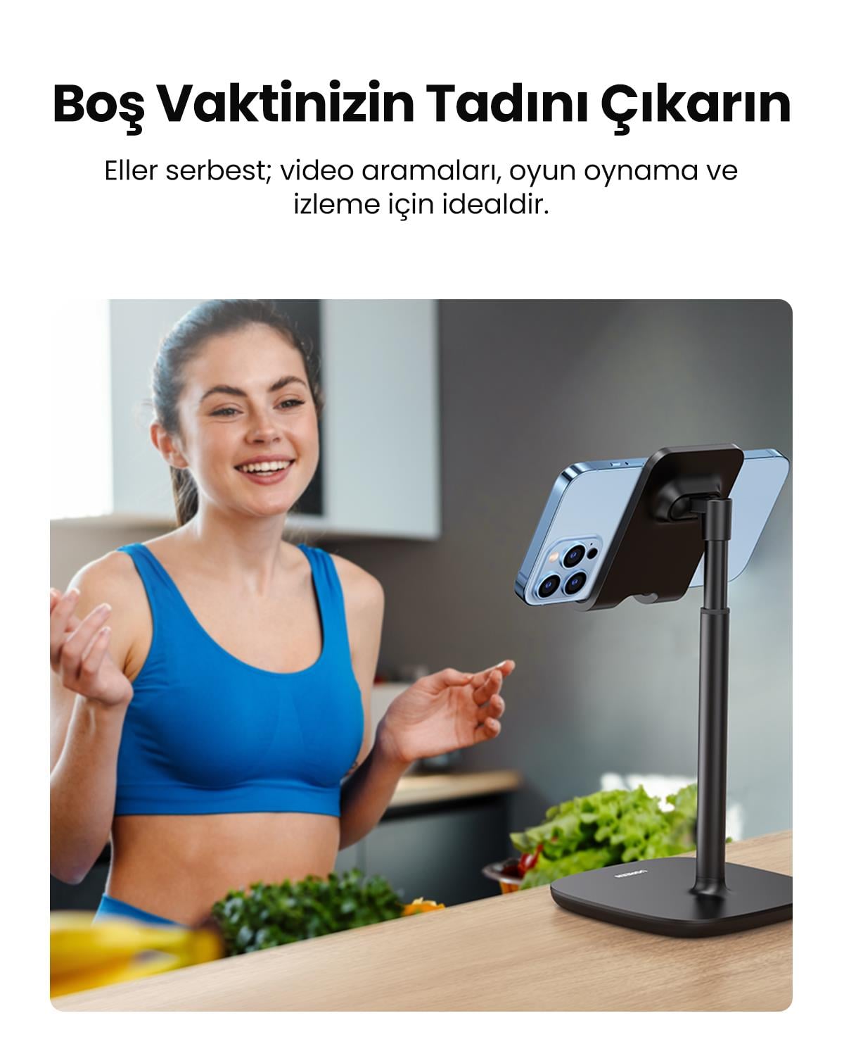 UGREEN Masaüstü Boyu Ayarlanabilir Telefon Tutucu