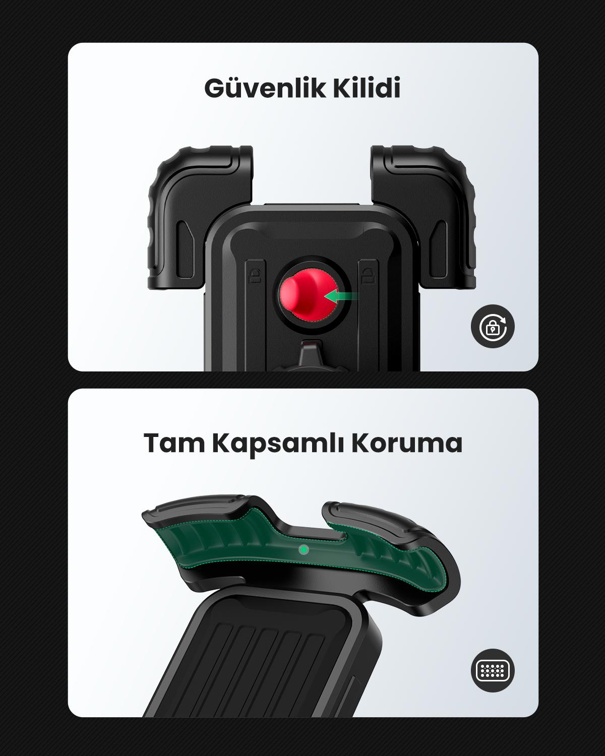 UGREEN Motosiklet ve Bisikletler için 360° Gidon