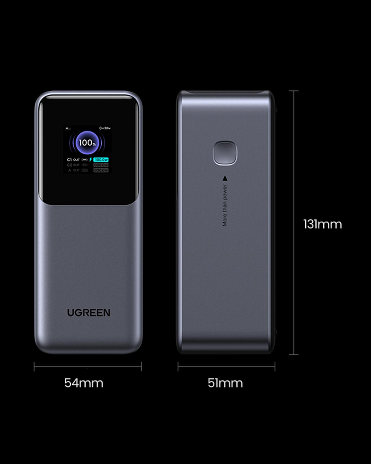 UGREEN Nexode 20.000 mAh 130W LED Ekranlı Powerbank, 35524B