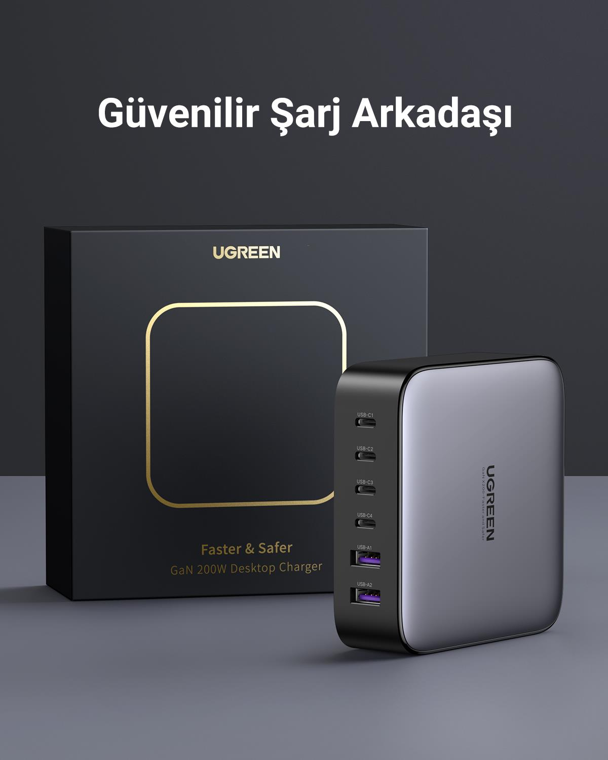 UGREEN Nexode 200W Masaüstü Hızlı Şarj Cihazı