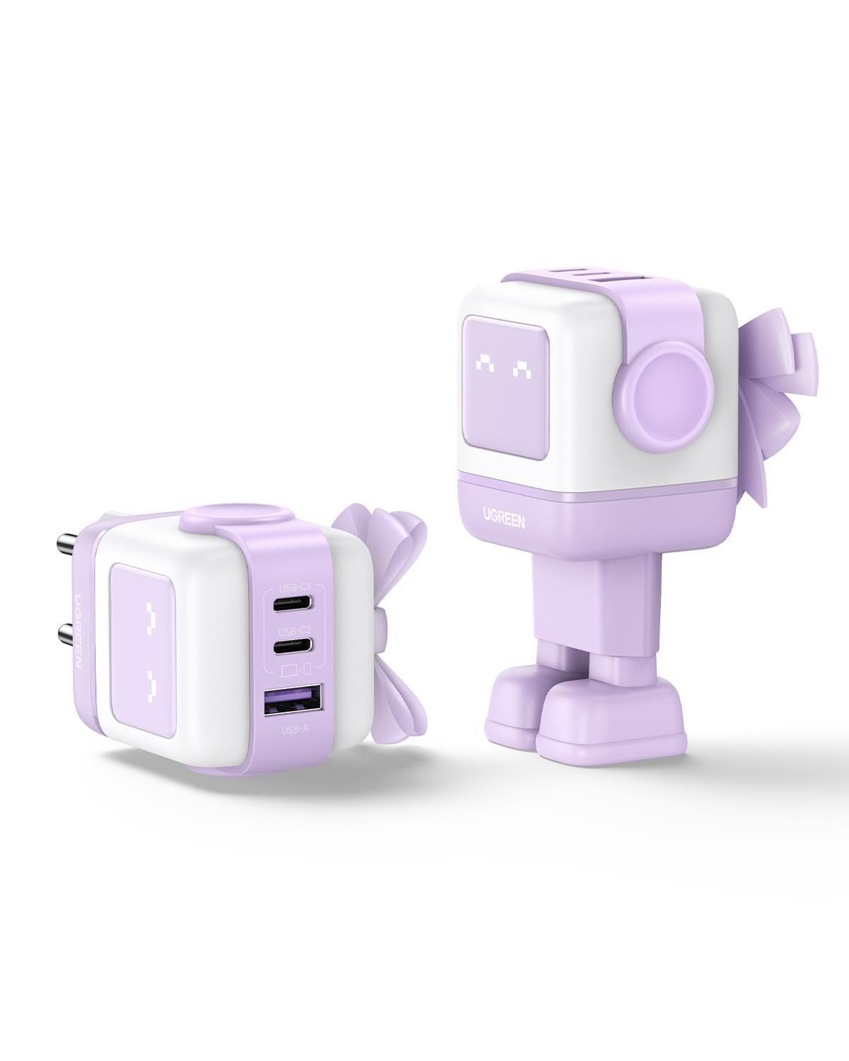 UGREEN Nexode RG 65W Robot GaN Şarj Cihazı, Mor