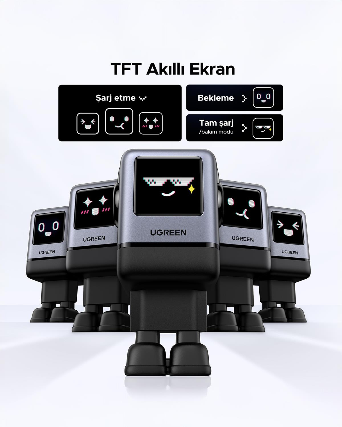 UGREEN Nexode Uno 100W Robot GaN Hızlı Şarj Cihazı