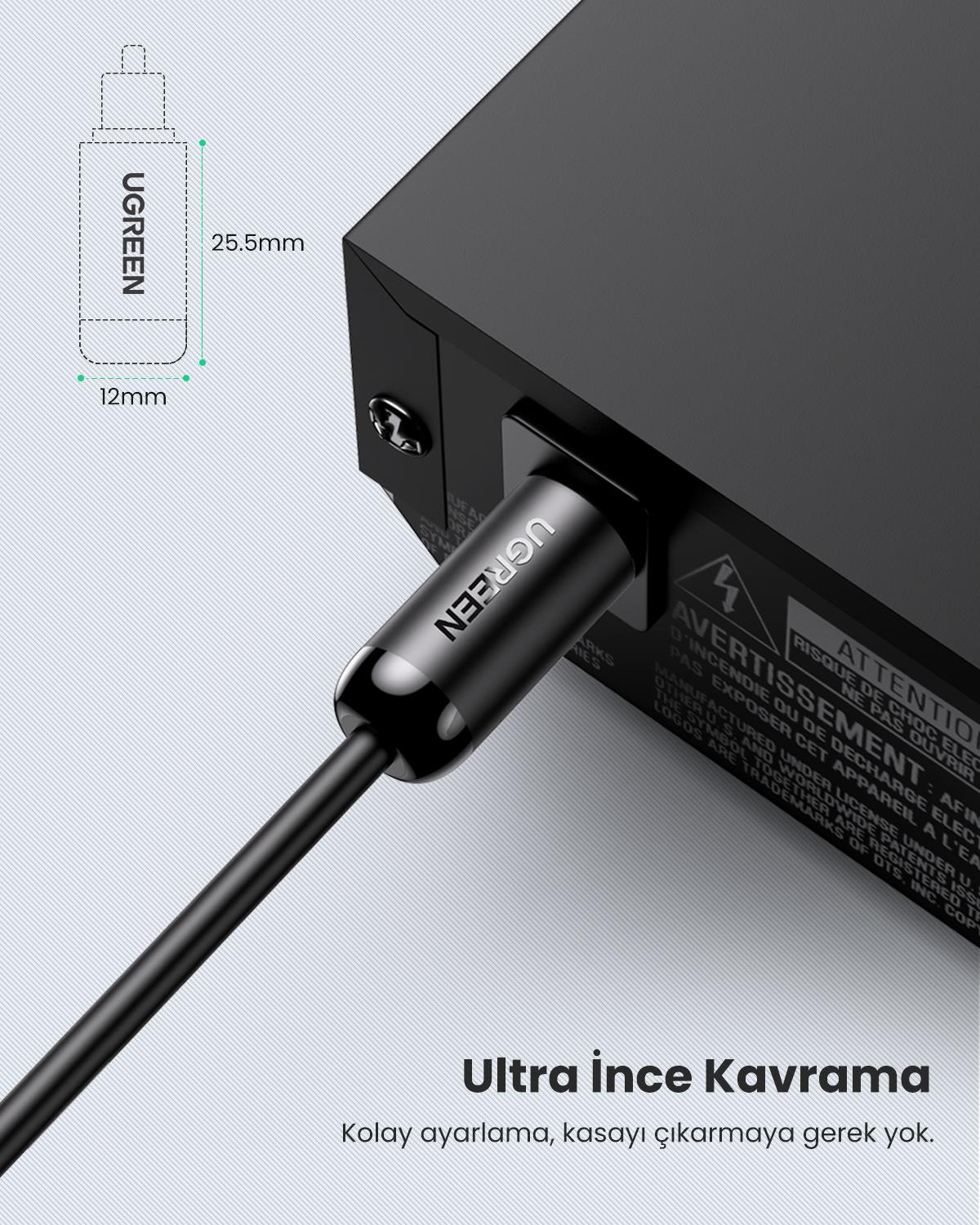UGREEN Toslink Optical Audio Cable 1m (Black)