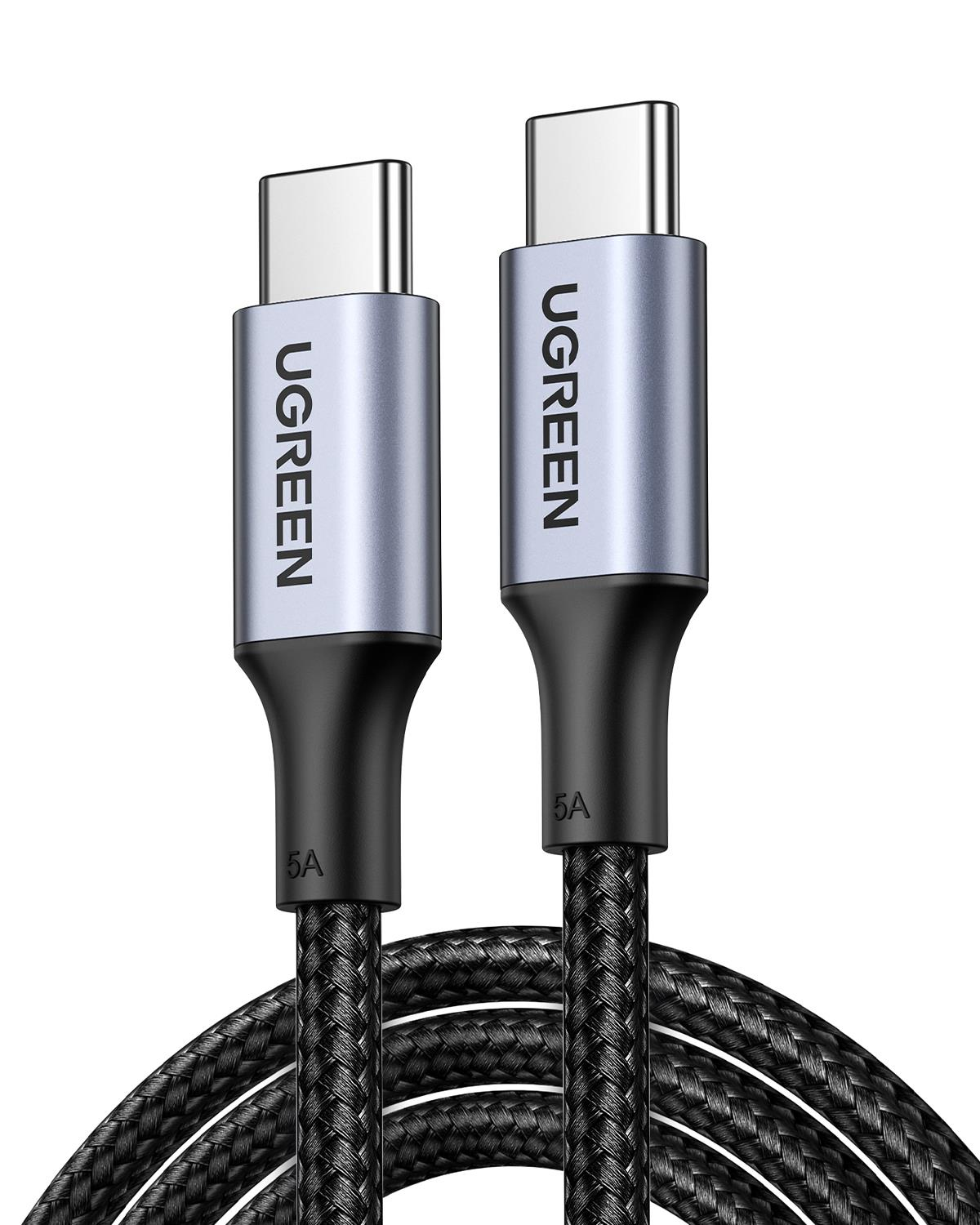 UGREEN Type-C 100W Hızlı Şarj Kablosu, Siyah, 2 M