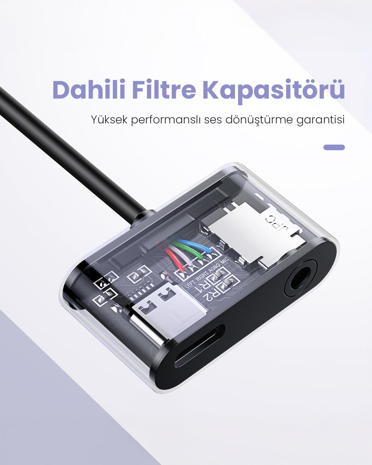 Ugreen Type-C 3.5mm Kulaklık ve Şarj Dönüştürücü