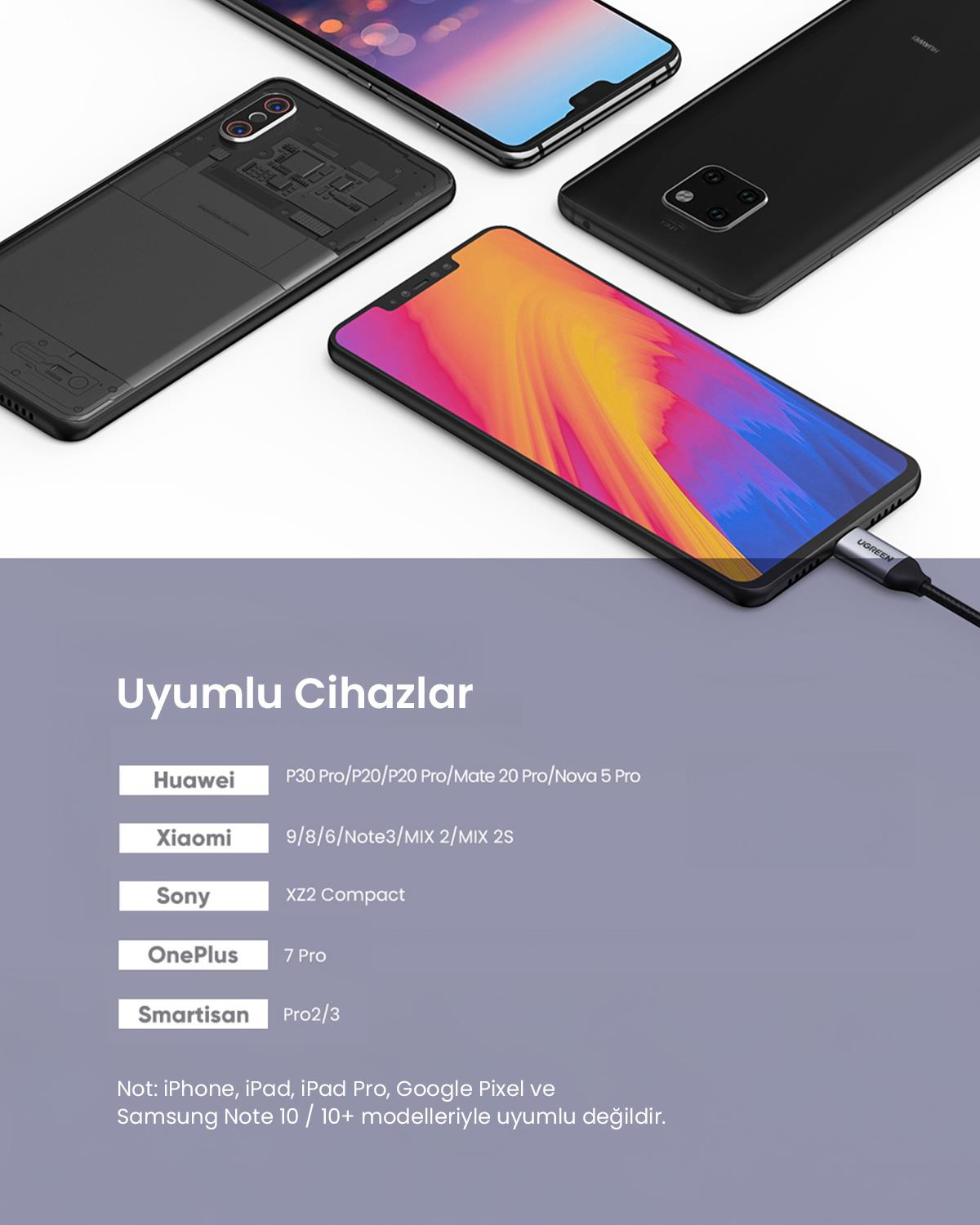Ugreen Type-C 3.5mm Kulaklık ve Şarj Dönüştürücü