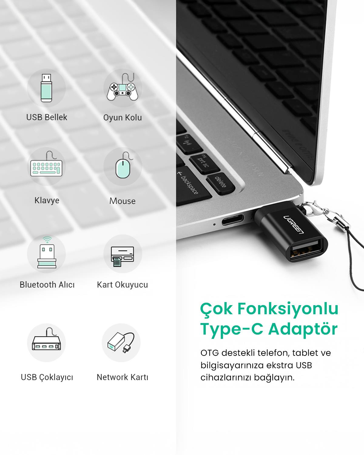 Ugreen Type-C to USB 3.0 Dönüştürücü